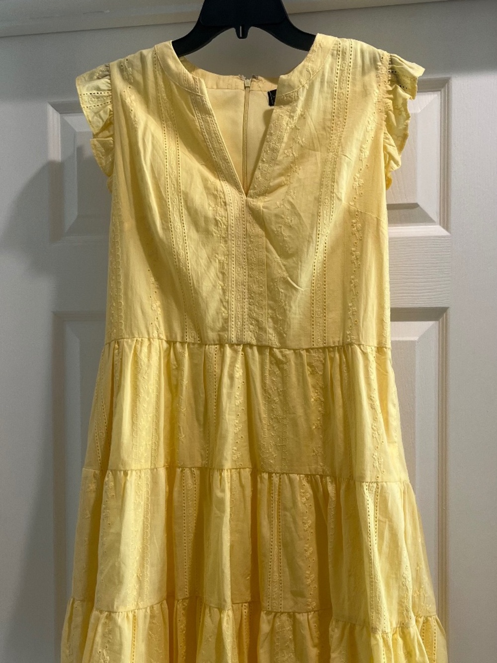 Yellow Eyelet Dress